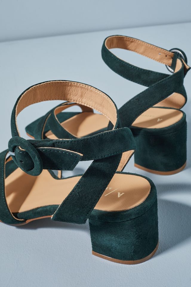 Sandales à Talon Bloc en Suède Karine #2