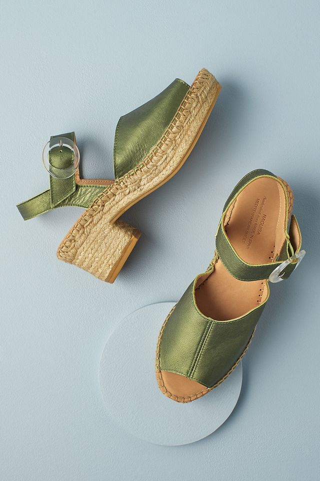 Sandales Naguisa à Talon en Jute Métallique #1