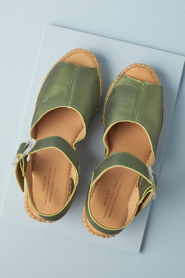 Sandales Naguisa à Talon en Jute Métallique
