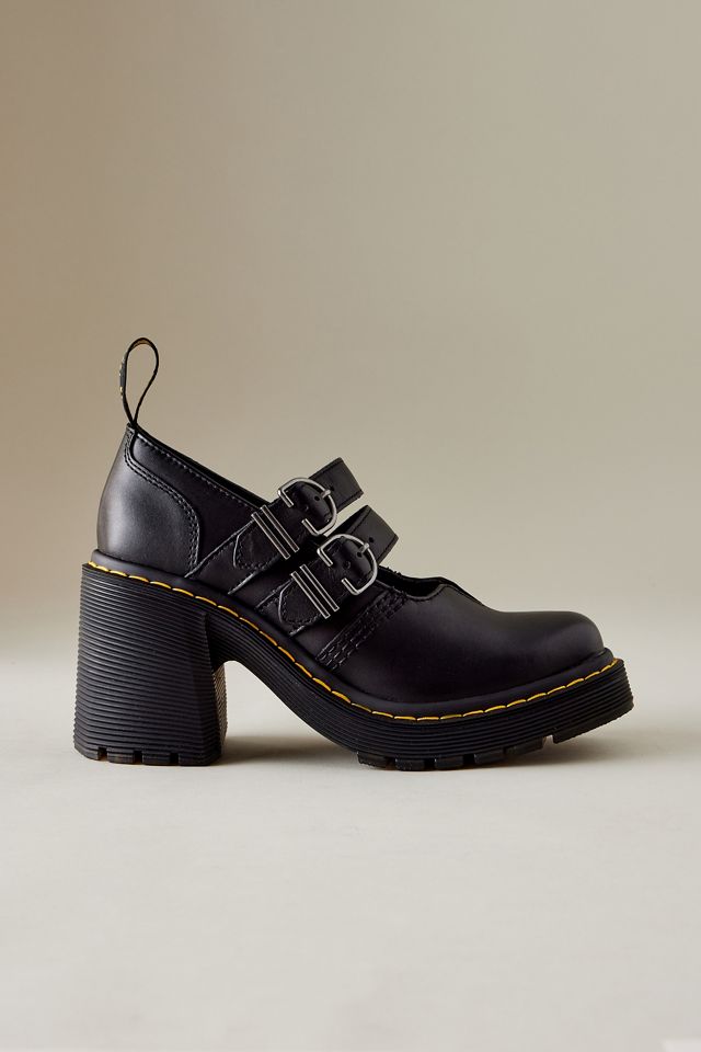Dr. Martens Eviee Leather Heeled Mary Jane Shoes #3
