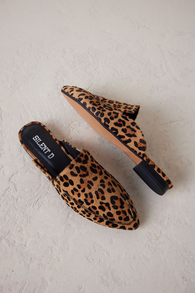 Leopard 2024 backless loafers