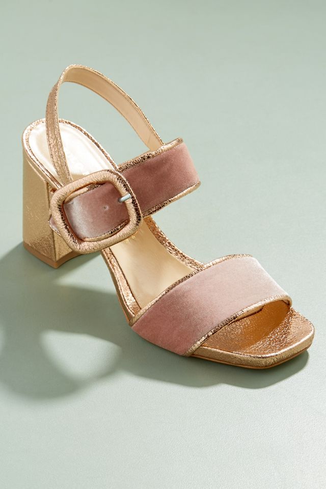 Harleigh Velvet Metallic Sandals #1
