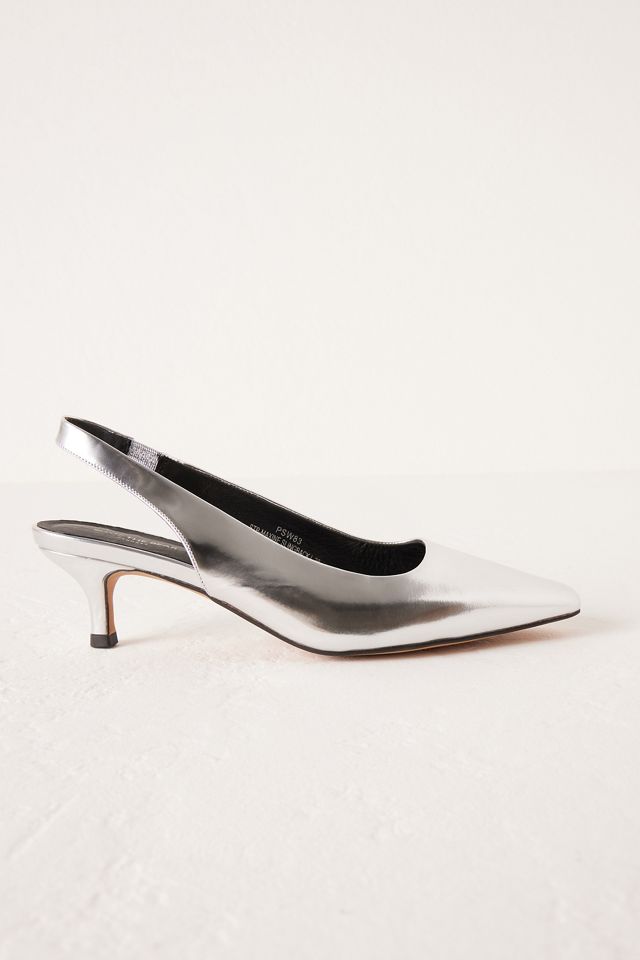 Scarpe con Tacco Slingback Metalliche Maxine di Shoe The Bear #1