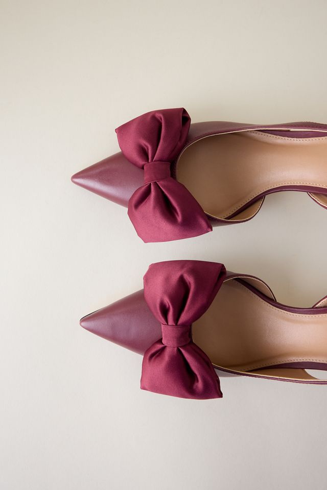 By Anthropologie Scarpe con cinturino posteriore in raso con fiocco #1