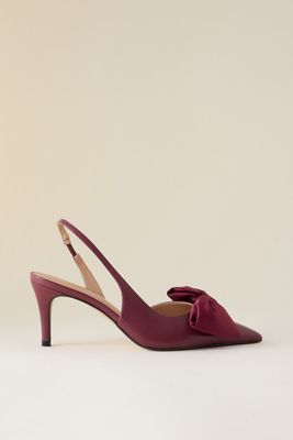 By Anthropologie Scarpe con cinturino posteriore in raso con fiocco