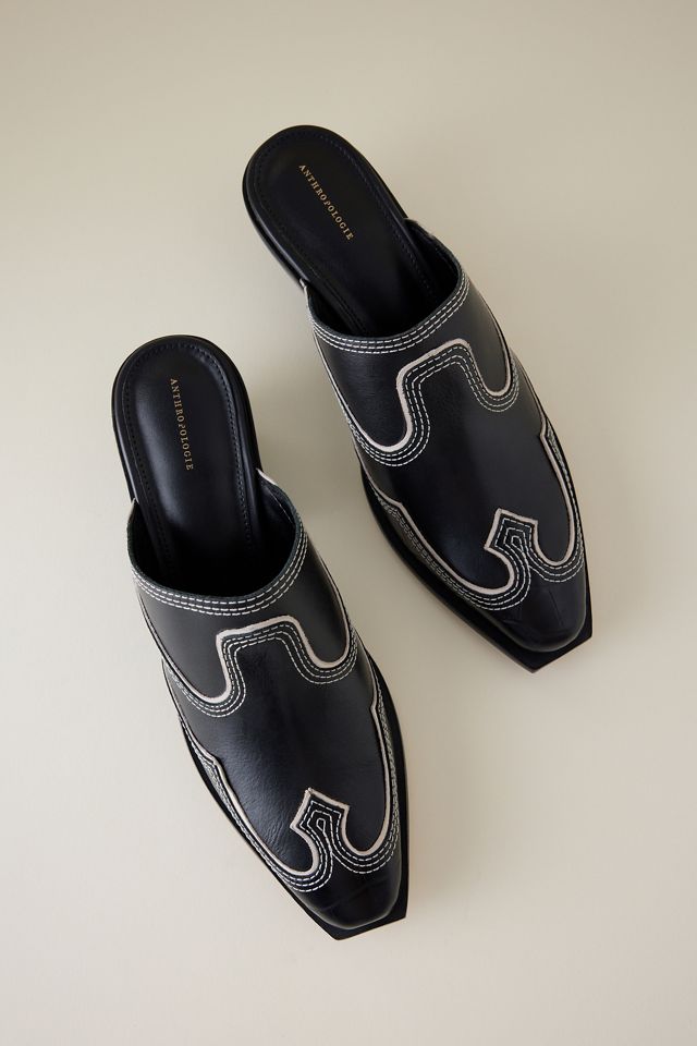 Mules en cuir Western #3