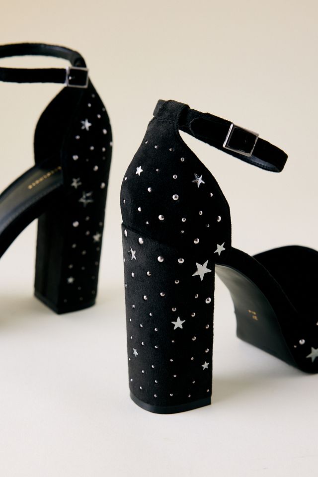 By Anthropologie Velvet Star Platform Heels #3