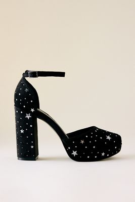 By Anthropologie Tacchi a Stella in Velluto con Plateau