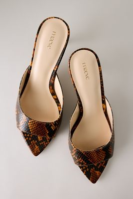 Maeve Point Toe Mule Heels