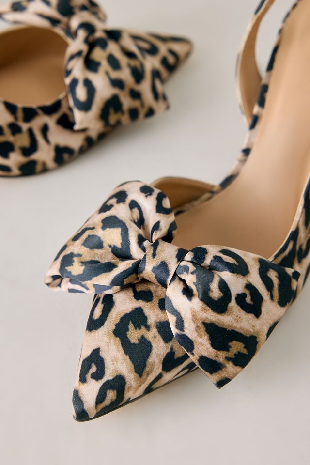 Tacones Destalonados con Lazo de Satén de Leopardo By Anthropologie #2