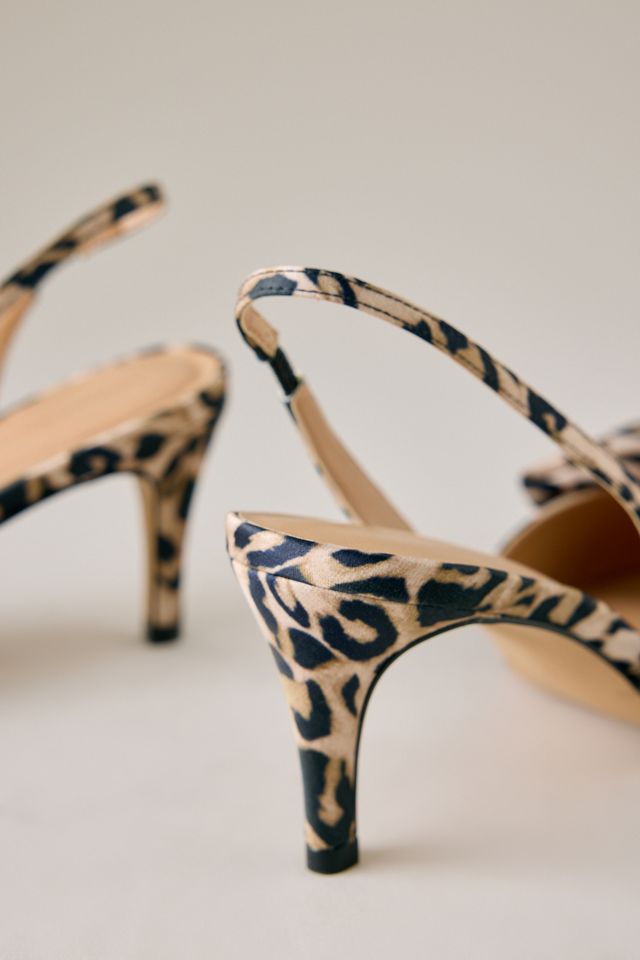 Tacones Destalonados con Lazo de Satén de Leopardo By Anthropologie #3