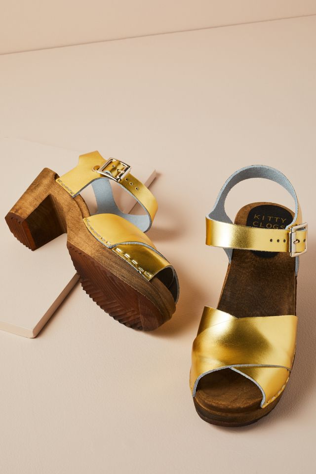 Kitty Clogs Dansare Metallic Heels #1