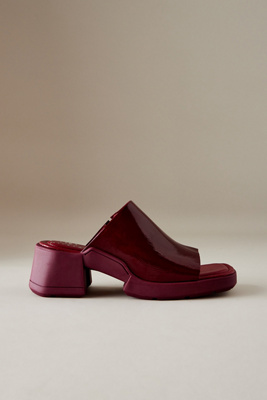 Miista Clarin Open-toe Leather Mules In Burgundy