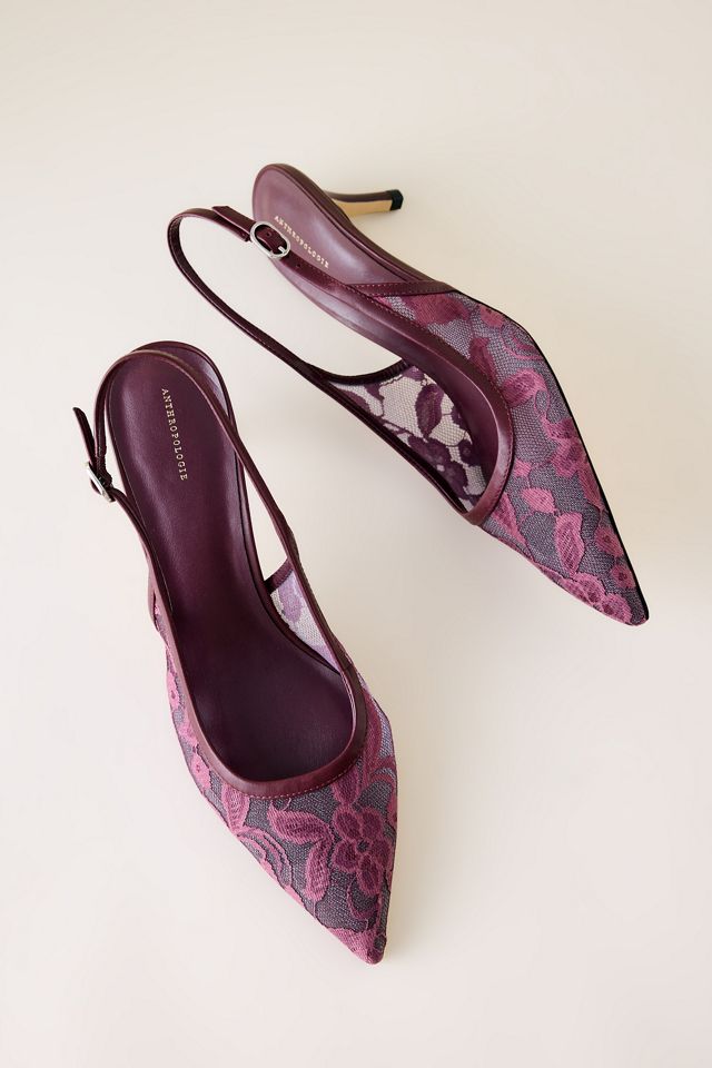 By Anthropologie Escarpins à bride arrière en maille #2