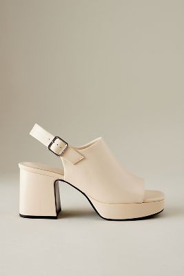 Shop Charles & Keith Open-toe Platform Sandals In Beige