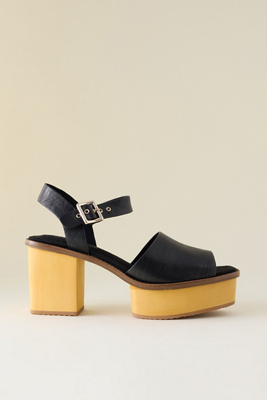Kelsi Dagger Groove Platform Sandals In Black