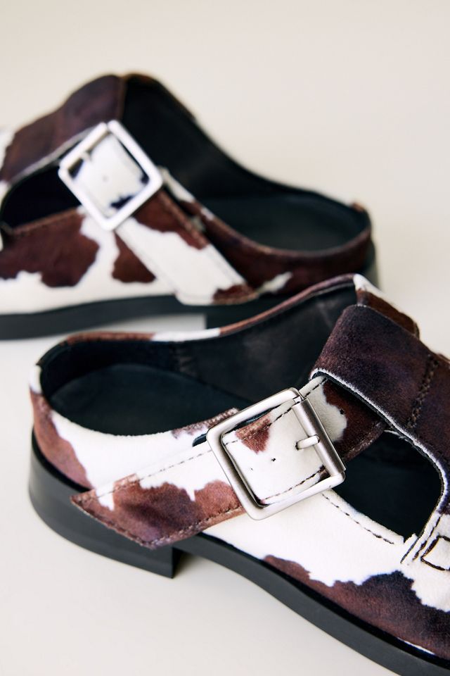 Miista Gianna Cow Buckled Mules #2