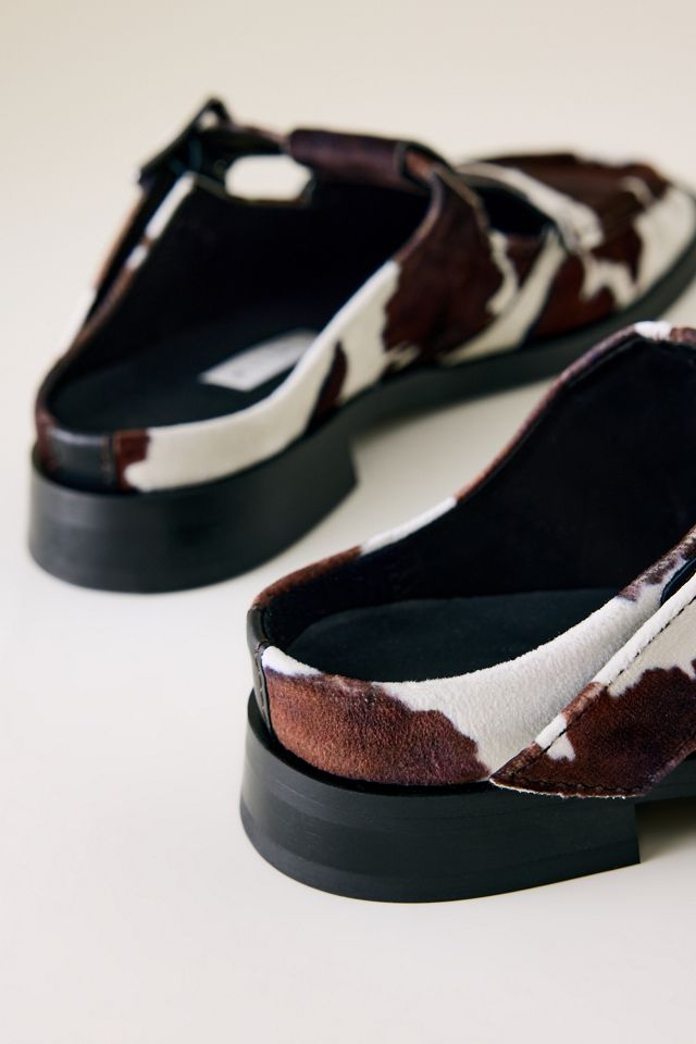 Miista Gianna Cow Buckled Mules #3