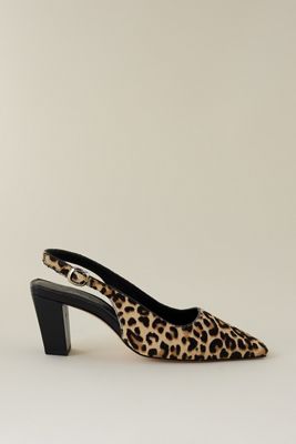 Vicenza Square-Toe Slingback Heels
