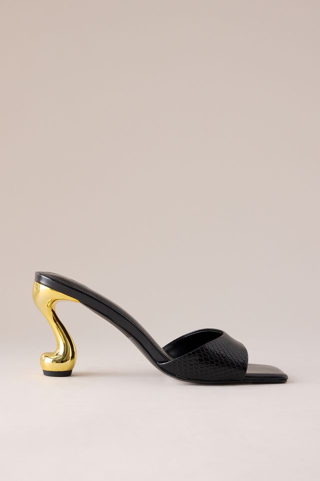 JW PEI Hannah Faux Snakeskin Heel Mules #2