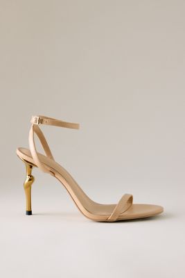 Sandales à talon en métal doré Alivia JW PEI