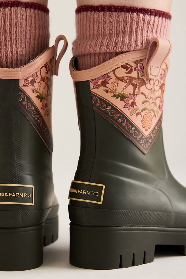 Barbour x Farm Rio Thais Tropica Wellington Boots  #5