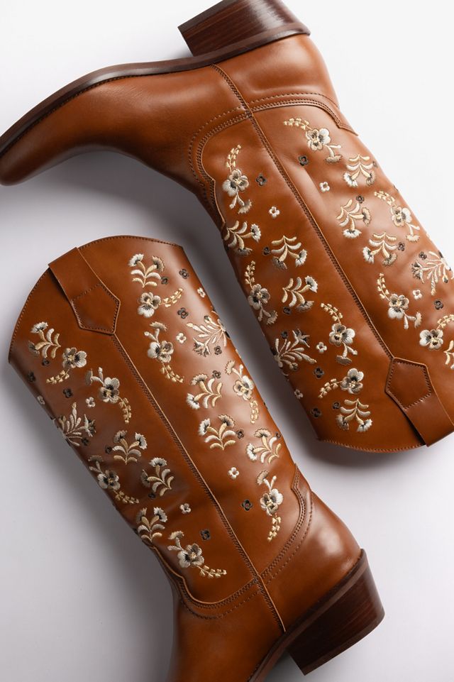 Penelope Chilvers Goldie Embroidered Leather Cowboy Boots  #2