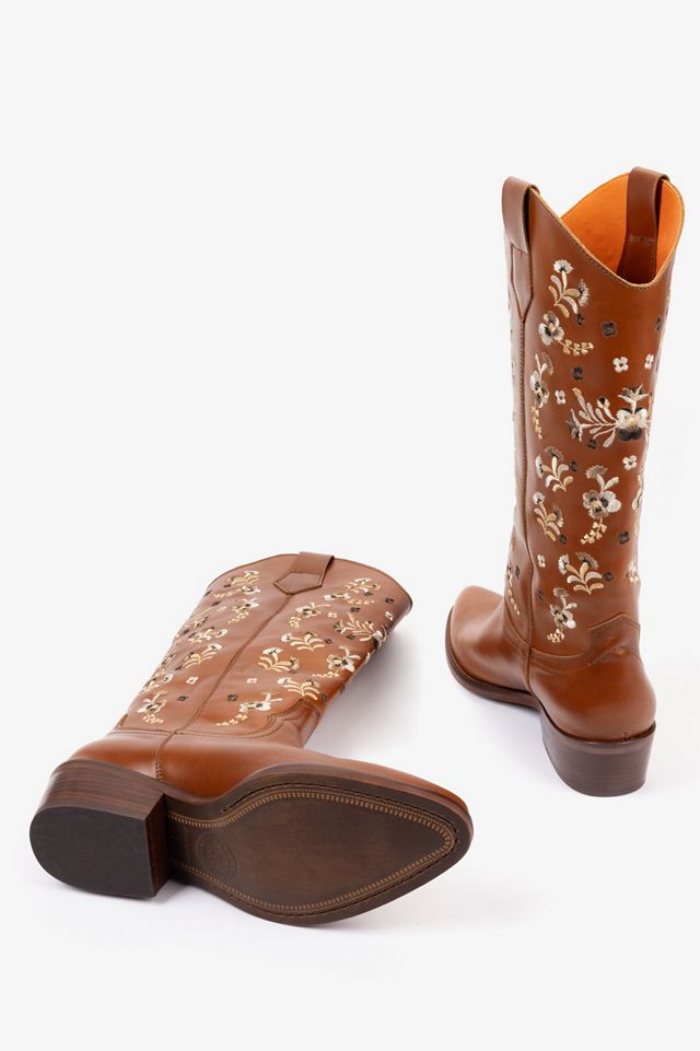 Penelope Chilvers Goldie Embroidered Leather Cowboy Boots  #3
