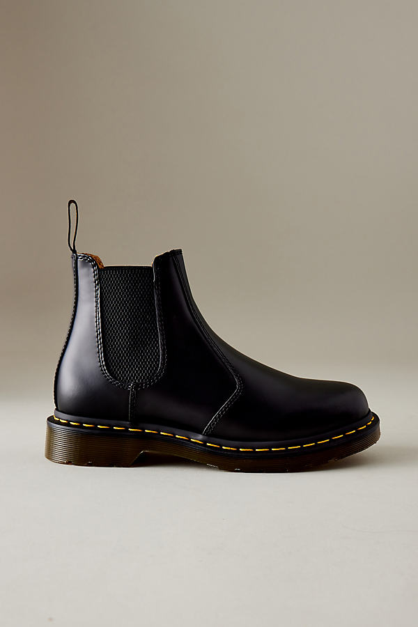 Dr. Martens' Dr. Martens 2976 Yellow-stitch Smooth Leather Chelsea Boots In Black