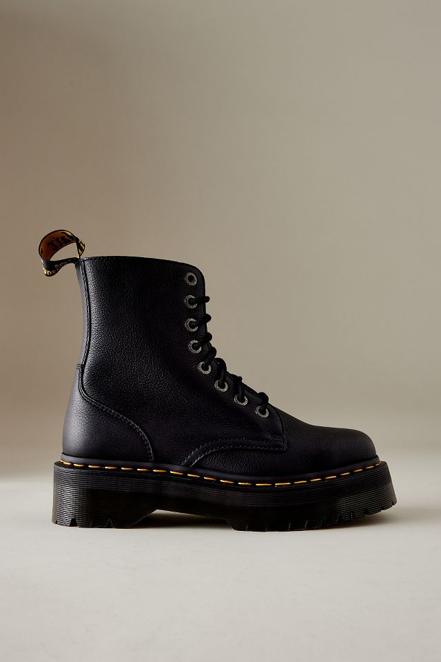 Dr. Martens Jadon III Black Pisa Leather Boots Anthropologie UK