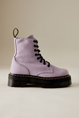 Shop Dr. Martens' Dr. Martens Jadon Iii Leather Platform Boots In Purple