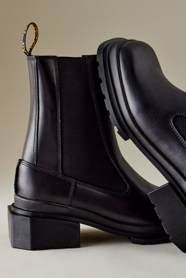 Bottines Dr. Martens Chelsea Boots Compensées - Couleur Bordeaux - Taille 40 - Cuir - Neuves En Boîte