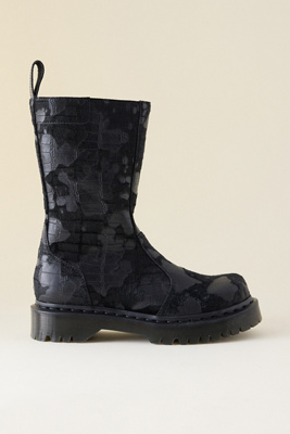 Dr. Martens Rejena Hair-On Croc Leather Boots