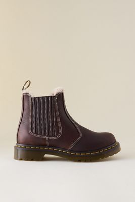 Bottes Chelsea en cuir Dr. Martens 2976 Leonore II à fausse fourrure