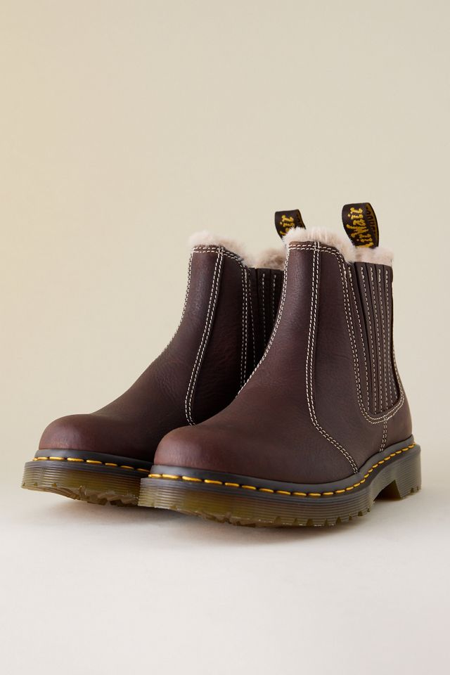 Dr. Martens 2976 Leonore II Chelsea-Stiefel aus Leder mit Kunstfellfutter #1