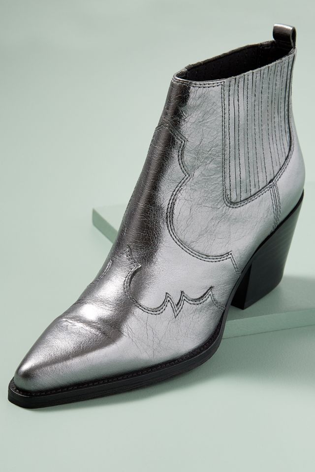Sam Edelman Leder-Cowboystiefel in Metallic-Optik #2