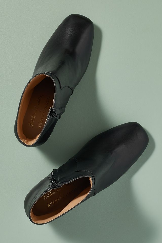 Croc-Effect Leather Ankle Boots #2