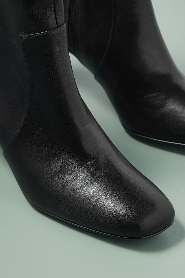 Croc-Effect Leather Ankle Boots #3