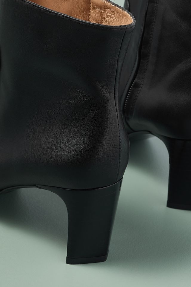 Croc-Effect Leather Ankle Boots #4