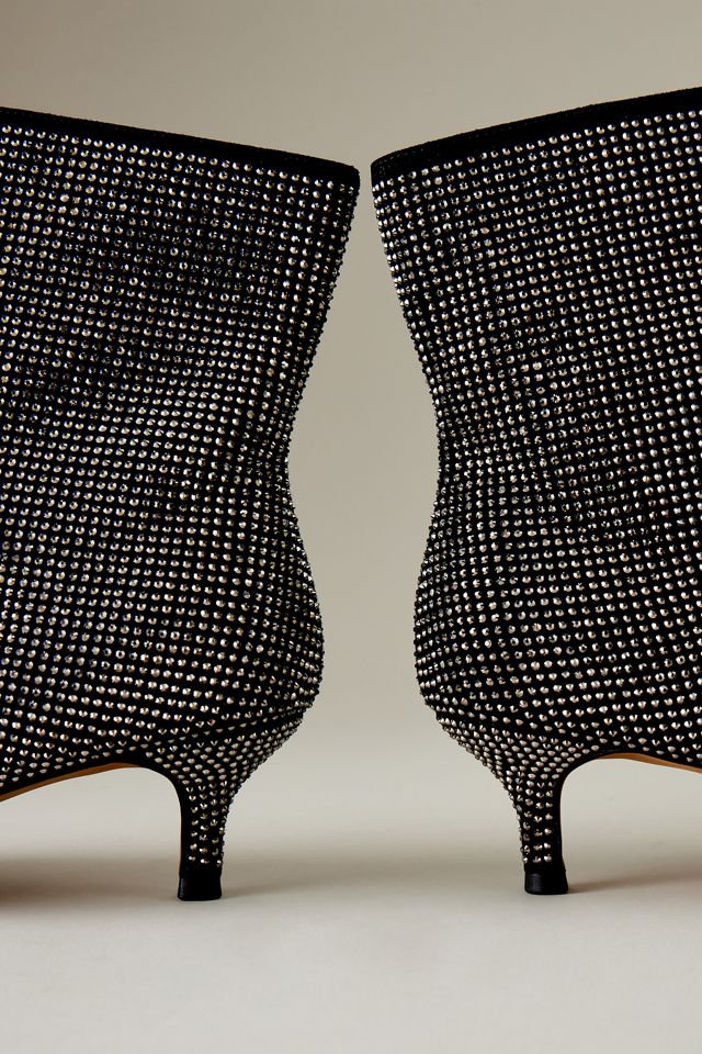 Shoe The Bear botines de cuero con tacón de gatito deslumbrantes #2
