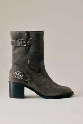 By Anthropologie Moto Buckle Ankle Boots