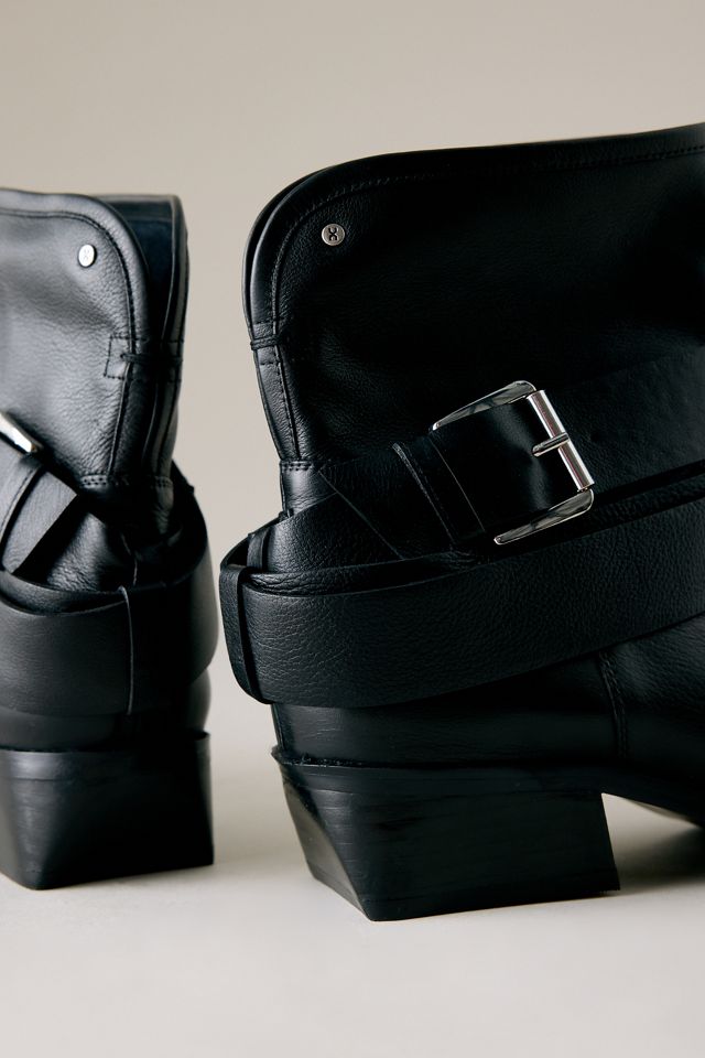 Bronx Brodey Buckle Leather Ankle Boots #2