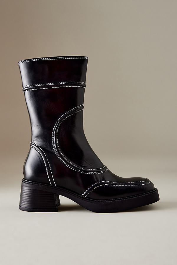 E8 by Miista Malene Square-Toe Leather Boots