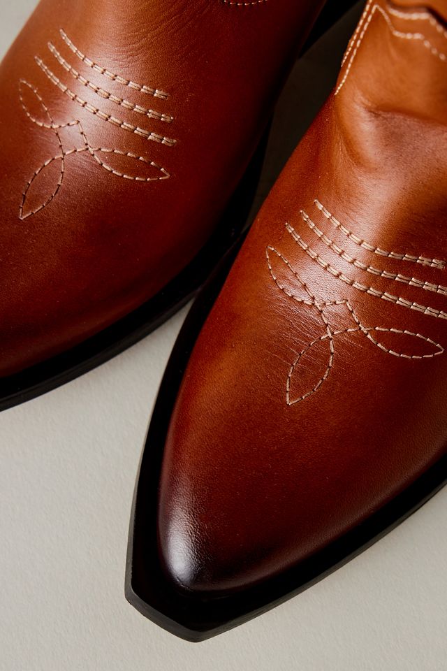 By Anthropologie Suede Leather Western Cowboy Boots #3