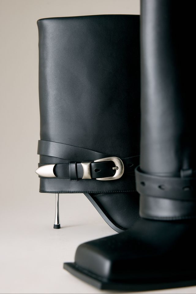 JW PEI Emilia Schnallen-Stiefel mit Absatz aus veganem Leder #1