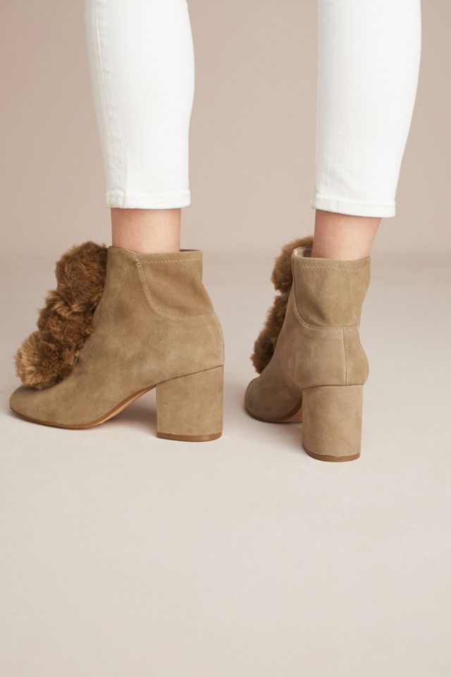 Cecelia New York Faux Fur Pom Front Booties #2