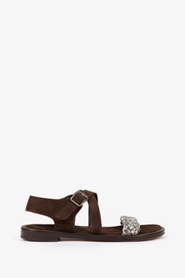 Penelope Chilvers Mortimer Diamante Suede Sandals