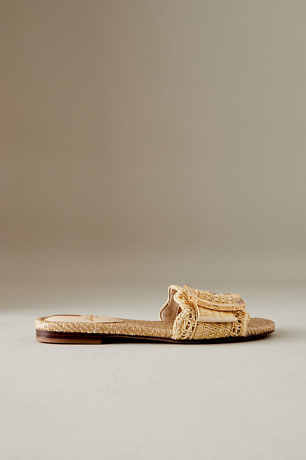 Sam Edelman Bambi Buckle Slide Sandals In White