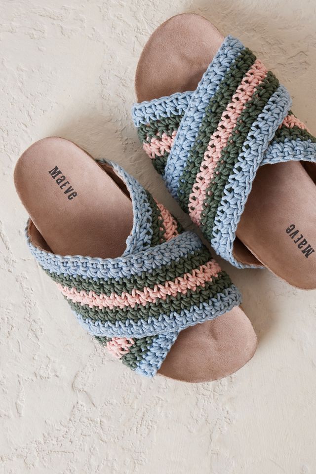 Sandales à lanières croisées crochetées #1