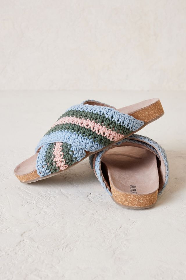 Sandales à lanières croisées crochetées #3